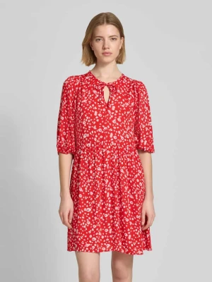 sukienka mini z wiskozy we wzór na całej powierzchni model 'MARRAKECH' Ichi