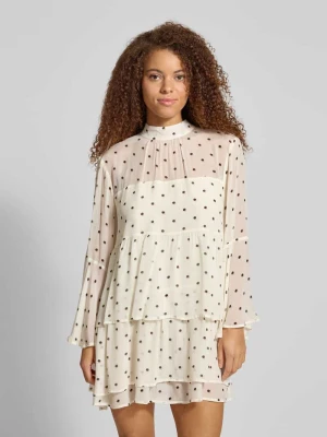 Sukienka mini z wiskozy z falbanami model ‘Lavinia’ OH APRIL