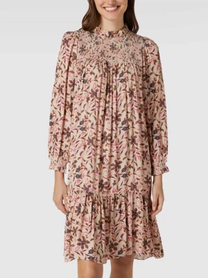 Sukienka mini z wiskozy z kwiatowym wzorem MOS MOSH