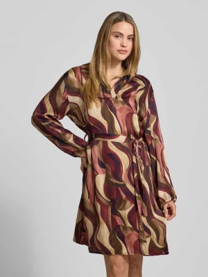 Sukienka mini z wiskozy z wiązanym paskiem model ‘Be44atricee’ ZABAIONE