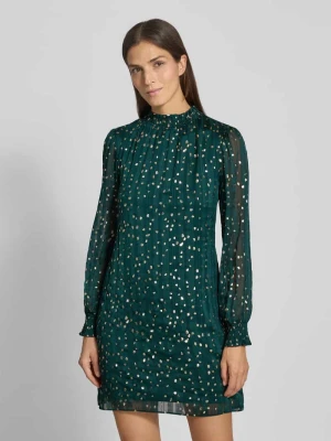 Sukienka mini ze stójką i zapięciem na guzik z tyłu Apricot