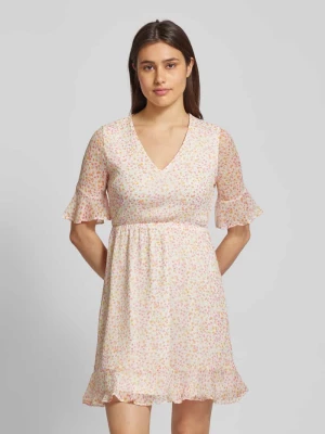 Sukienka mini ze wzorem na całej powierzchni model ‘SMILLA’ Vero Moda