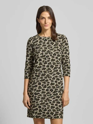 Sukienka mini ze zwierzęcym nadrukiem montego