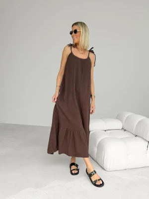 Sukienka Muślinowa Brązowa Issima UNI ClothStore
