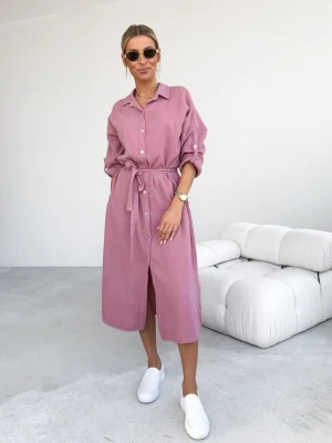 Zdjęcie produktu Sukienka Muślinowa Brudny Róż Bella ClothStore