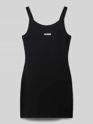 Sukienka na cienkich ramiączkach z wyhaftowanym logo Guess