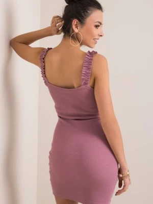 Sukienka na ozdobnych ramiączkach- fioletowa RUE PARIS