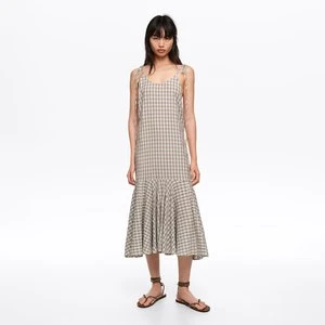 Sukienka na ramiączkach krata jasnoniebieska BIMBA Y LOLA