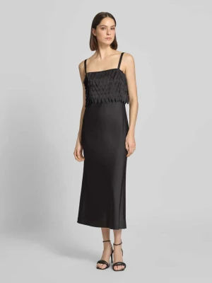 Sukienka na ramiączkach Midi z kształtami Lasercut Model 'DALASER' Boss