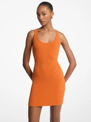 Sukienka na ramiączkach z elastycznej prążkowanej wiskozy MICHAEL Michael Kors