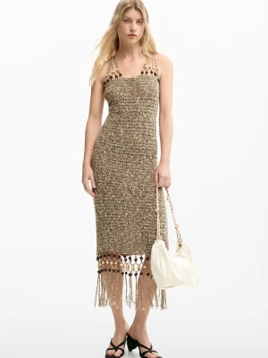 sukienka na ramiączkach z frędzlami Desigual