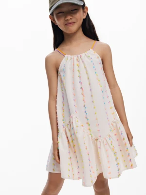 Sukienka na ramiączkach z pomponami Desigual