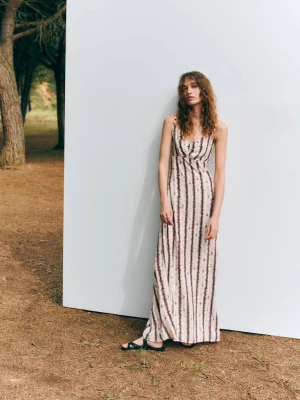 Sukienka na ramiączkach ze wzorem tie-dye jasnoróżowy - Teen - - MANGO TEEN
