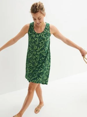 Sukienka na szerokich ramiączkach z bawełny bonprix