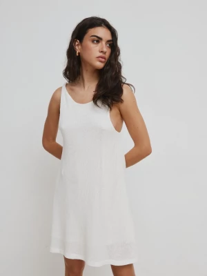 Sukienka na wywiniętych ramiączkach w kolorze SOFT WHITE - ASTRA-XS/S Marsala