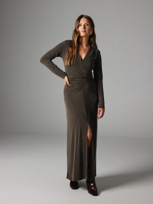 SUKIENKA NICOLE SZARO- BRĄZOWA S - Flawless