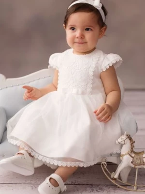 Sukienka niemowlęca ecru na Chrzest Gloria Balumi