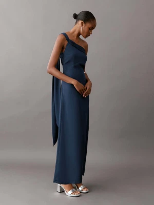 Sukienka o asymetrycznym kroju ciemnogranatowy - Dziewczyna - - MANGO TEEN