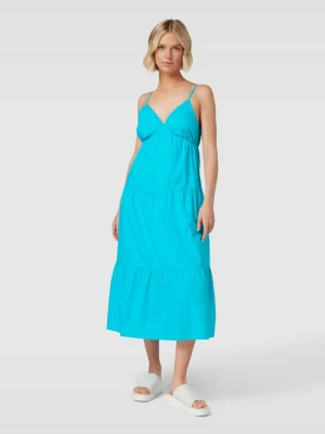 Sukienka o długości do kolan na cienkich ramiączkach comma Casual Identity