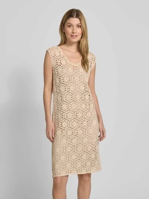 Sukienka o długości do kolan o kroju relaxed fit z koronki szydełkowej s.Oliver BLACK LABEL
