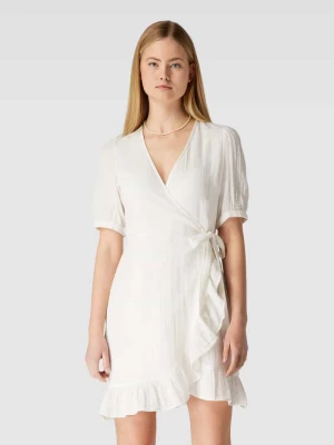 Sukienka o długości do kolan w kopertowym stylu model ‘KIARA’ Pieces
