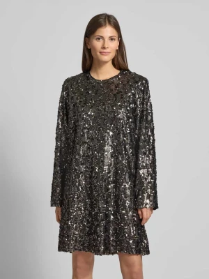 Sukienka o długości do kolan z cekinowym obszyciem model ‘Salina’ Gestuz