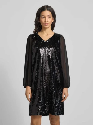 Sukienka o długości do kolan z cekinowym obszyciem MORE & MORE