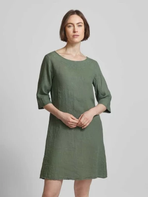 Sukienka o długości do kolan z dekoltem w łódkę model ‘Le44tizia’ ZABAIONE