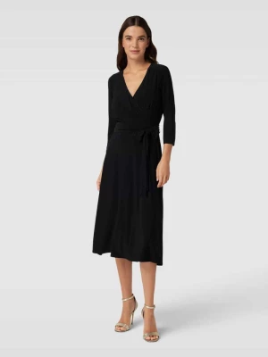 Sukienka o długości do kolan z dekoltem w serek model ‘CARLYNA’ Lauren Ralph Lauren