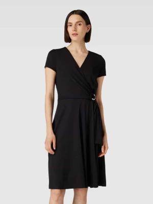 Sukienka o długości do kolan z dekoltem w serek model ‘KARLEE’ Lauren Ralph Lauren