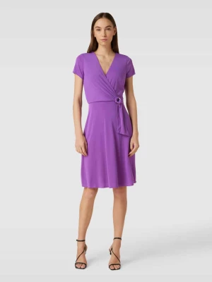 Sukienka o długości do kolan z dekoltem w serek model ‘KARLEE’ Lauren Ralph Lauren