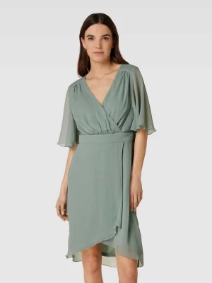 Sukienka o długości do kolan z dekoltem w serek model ‘RILLA’ Vila