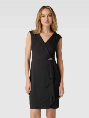 Sukienka o długości do kolan z dekoltem w serek model ‘RYLAN’ Lauren Ralph Lauren