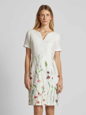 Sukienka o długości do kolan z dekoltem w serek WHITE LABEL