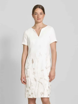 Sukienka o długości do kolan z dekoltem w serek WHITE LABEL