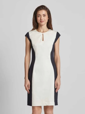 Sukienka o długości do kolan z dodatkiem lyocellu i obszyciem w kontrastowym kolorze s.Oliver BLACK LABEL