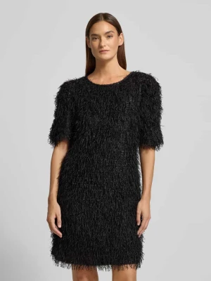 Sukienka o długości do kolan z dzianiny z efektownej przędzy model ‘MARLIN’ FREE/QUENT