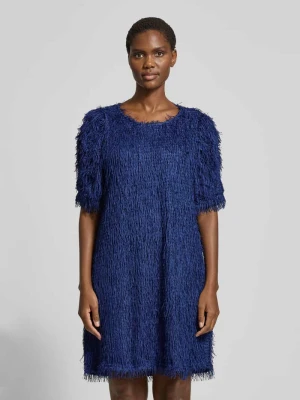 Sukienka o długości do kolan z dzianiny z efektownej przędzy model ‘MARLIN’ FREE/QUENT