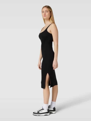 Sukienka o długości do kolan z efektem prążkowania Calvin Klein Jeans
