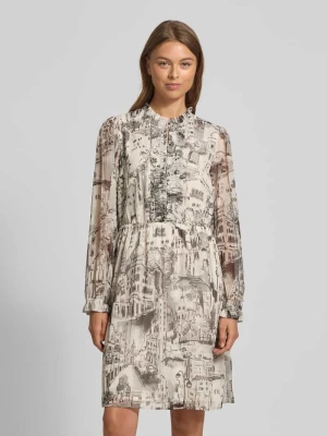 Sukienka o długości do kolan z falbanami Marc Cain