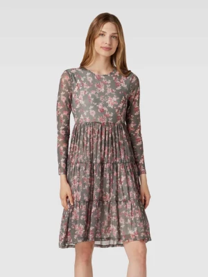 Sukienka o długości do kolan z kwiatowym wzorem model ‘ATANA’ Vila