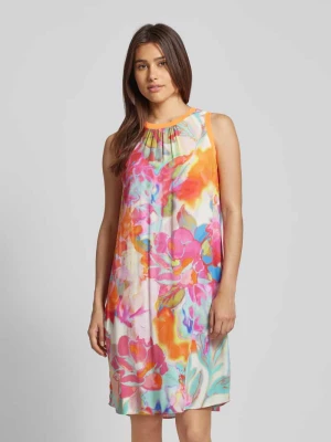 Sukienka o długości do kolan z kwiatowym wzorem model ‘Multi Aqua Flower’ Emily Van den Bergh