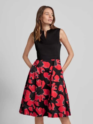 Sukienka o długości do kolan z kwiatowym wzorem s.Oliver BLACK LABEL