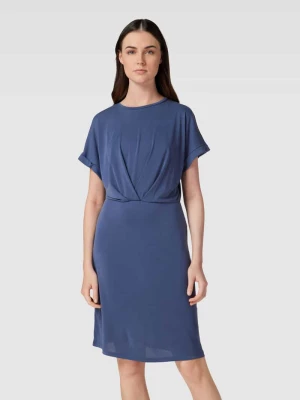 Sukienka o długości do kolan z mieszanki modalu z marszczeniami model ‘Annie’ Object