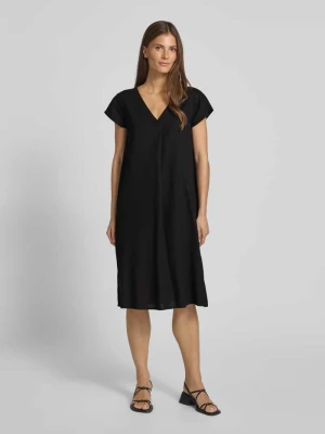 Zdjęcie produktu Sukienka o długości do kolan z mieszanki wiskozy i lnu model ‘Ina’ Soyaconcept