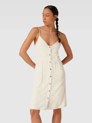 Sukienka o długości do kolan z mieszanki wiskozy z dekoltem w serek model ‘VINSTY’ Pieces