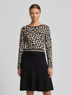 Sukienka o długości do kolan z mieszanki wiskozy z efektem dzianiny Zero