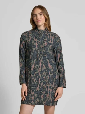 Sukienka o długości do kolan z mieszanki wiskozy z zapinanym kołnierzem JAKE*S STUDIO WOMAN