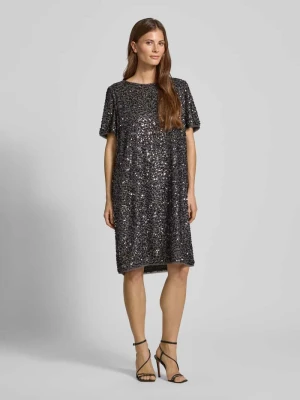 Sukienka o długości do kolan z okrągłym dekoltem comma