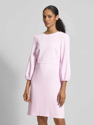 Sukienka o długości do kolan z okrągłym dekoltem i rękawem o dł. 3/4 Marc Cain
